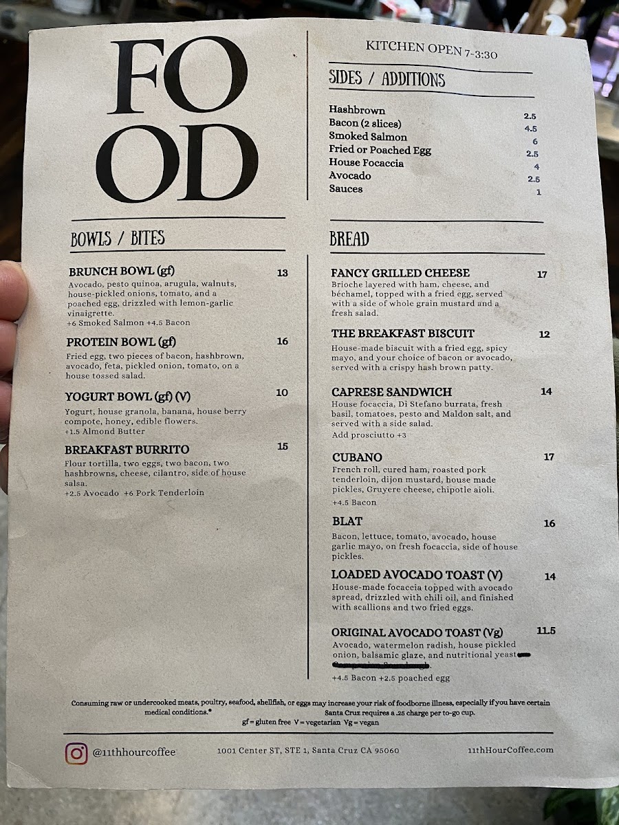 11th Hour Coffee Menu - Image 2