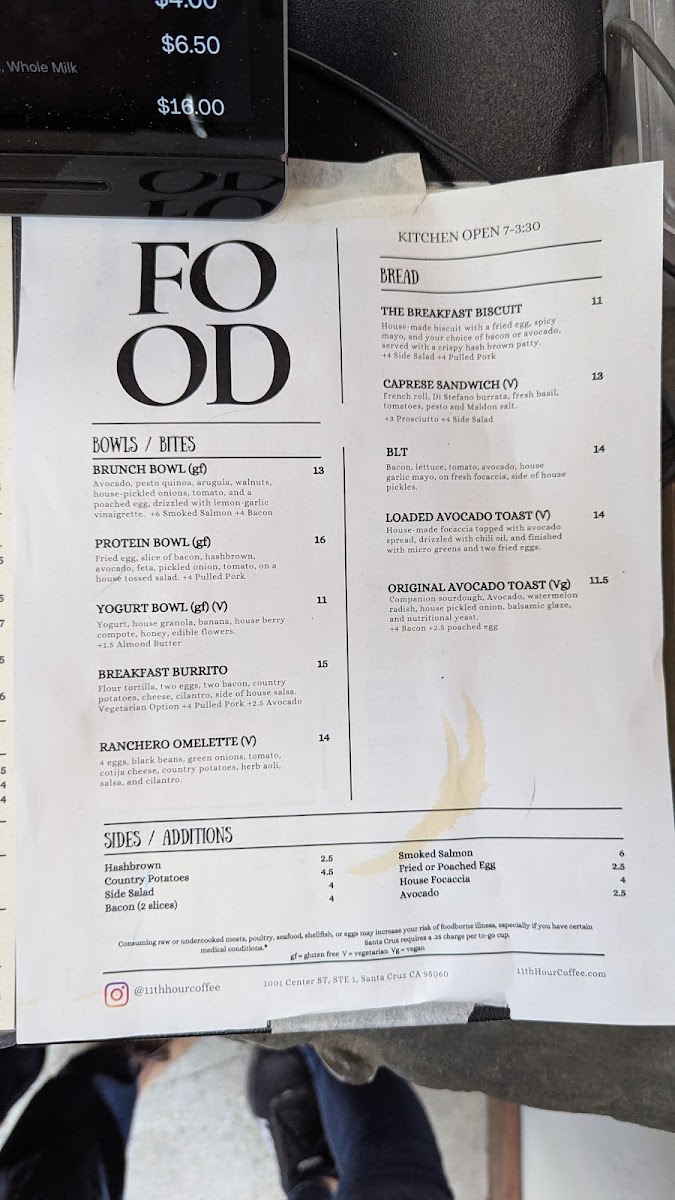 11th Hour Coffee Menu - Image 5